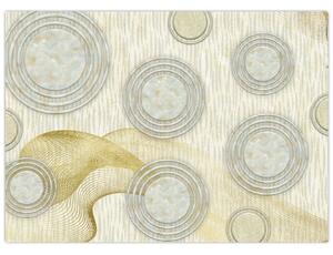 Tablou - Abstract, cercuri de marmură (70x50 cm)