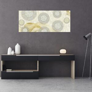 Tablou - Abstract, cercuri de marmură (120x50 cm)