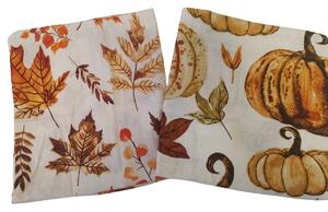 Fata de perna din flanel LEAVES & PUMPKINS 50x70 cm, colorat
