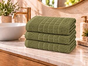 Prosop SOFT 70x140 cmverde olive, 100% bumbac