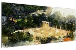 Tablou - Templul lui Zeus, Atena, Grecia (120x50 cm)