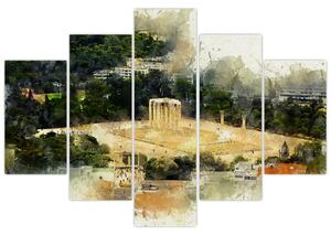 Tablou - Templul lui Zeus, Atena, Grecia (150x105 cm)