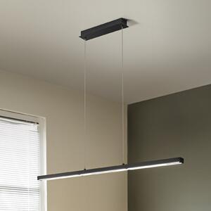 Fabas Luce Ling LED lumina pandantiv, negru, uplight și downlight, dimmable, reglabil, Negru, Camera de zi / sufragerie, Metal, Modern