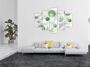 Tablou - Flori în cercuri (150x105 cm)