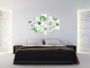 Tablou - Flori în cercuri (150x105 cm)