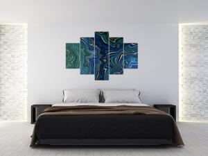 Tablou - Marmură verde- albastru (150x105 cm)