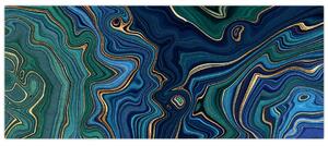 Tablou - Marmură verde- albastru (120x50 cm)