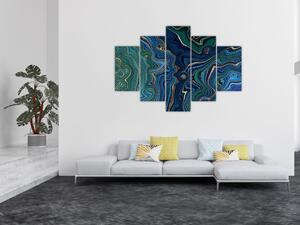Tablou - Marmură verde- albastru (150x105 cm)