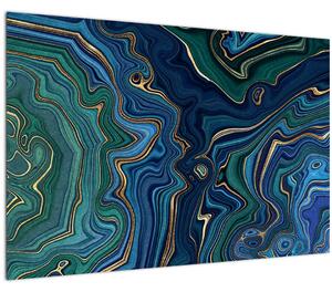 Tablou - Marmură verde- albastru (90x60 cm)