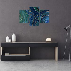 Tablou - Marmură verde- albastru (90x60 cm)