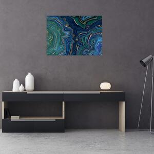Tablou - Marmură verde- albastru (70x50 cm)