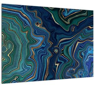 Tablou - Marmură verde- albastru (70x50 cm)