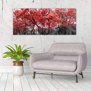 Tablou - Copacii roșii, Central Park, New York (120x50 cm)