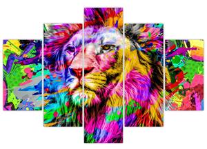 Tablou - 3D imaginea leului (150x105 cm)