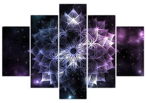 Tablou - Mandala Lotus în spațiu (150x105 cm)