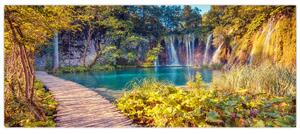 Tablou - Lacurile Plitvice, Croația (120x50 cm)