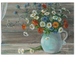 Tablou - Pictură în ulei, flori de câmp (70x50 cm)