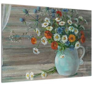Tablou - Pictură în ulei, flori de câmp (70x50 cm)
