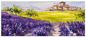 Tablou - Provence, Franța, pictură în ulei (120x50 cm)