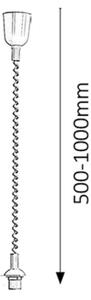Rabalux 9923 - Suspensie retractibilă ROLLY 1xE27/60W/230V