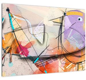 Tablou - Abstract, pasăre (70x50 cm)