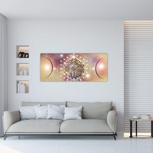 Tablou - Mandala cu elemente (120x50 cm)