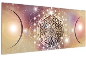 Tablou - Mandala cu elemente (120x50 cm)