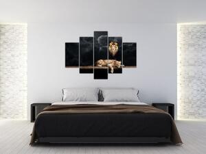 Tablou - Leu și leoaică (150x105 cm)
