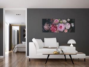 Tablou - Flori de grădină (120x50 cm)