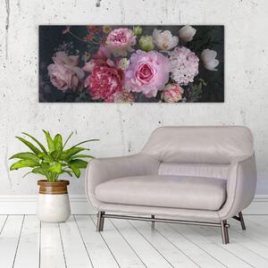 Tablou - Flori de grădină (120x50 cm)