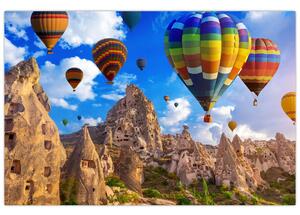 Tablou - Baloane cu aer cald, Cappadocia, Turcia. (90x60 cm)