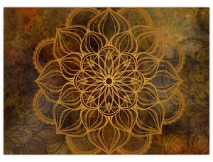 Tablou pe sticlă - Mandala bucuriei (70x50 cm)