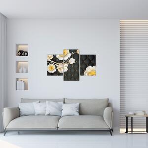 Tablou - Imagine cu flori de trandafir alb (90x60 cm)