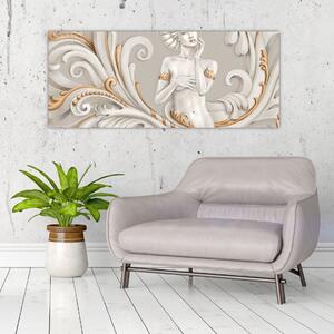 Tablou - Imagine a zeiței într-un fundal ornamental (120x50 cm)