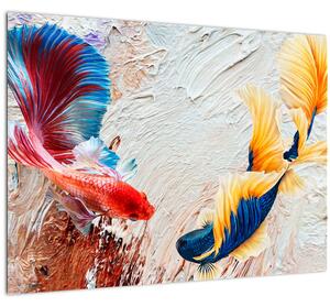 Tablou - Pești războinci (70x50 cm)