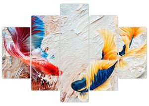 Tablou - Pești războinci (150x105 cm)