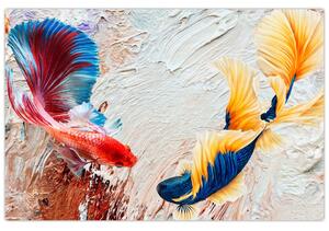 Tablou - Pești războinci (90x60 cm)
