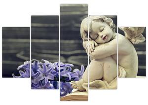 Tablou - Înger cu floare (150x105 cm)