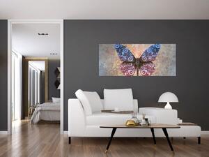 Tablou - Fluture steampunk (120x50 cm)