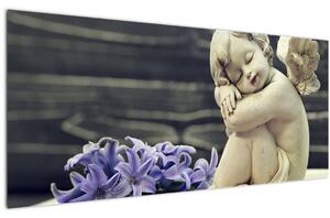 Tablou - Înger cu floare (120x50 cm)