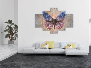 Tablou - Fluture steampunk (150x105 cm)