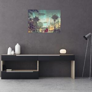 Tablou - Oraș în viitor (70x50 cm)