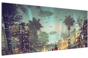 Tablou - Oraș în viitor (120x50 cm)