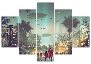 Tablou - Oraș în viitor (150x105 cm)