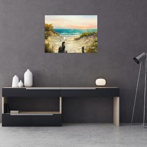 Tablou - Plaja cu nisip (70x50 cm)