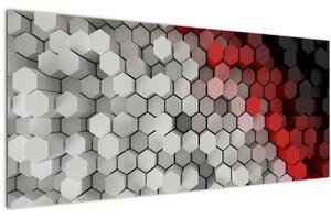 Tablou - 3D hexagoane (120x50 cm)