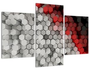 Tablou - 3D hexagoane (90x60 cm)