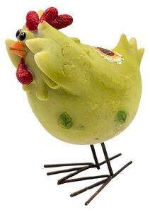 Decorațiune pentru Paște, model găină, 11.5x5x10 cm, verde
