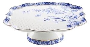 Tavă din porțelan, pentru tort, Pip Studio, White, 24x8 cm, colecția Royal White