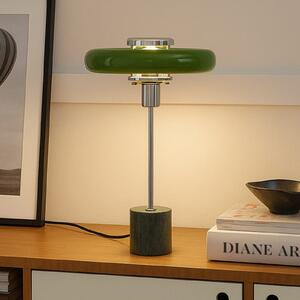 Lindby Lampă de masă Branford, retro, verde, metal/marmură, Verde, Camera de zi / sufragerie, Metal, Vintage